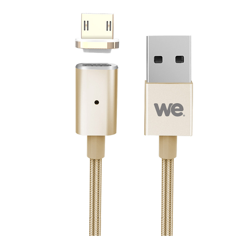 C ble USB/micro USB magnétique or - nylon tressé - 1.20m