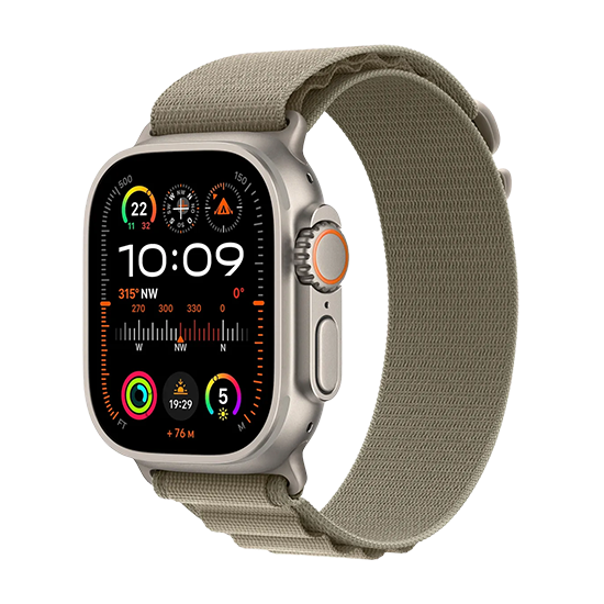 Watch Apple Watch Ultra 2 (2023) LTE 49mm Natural Titanium Case with Alpine Loop S - Olive