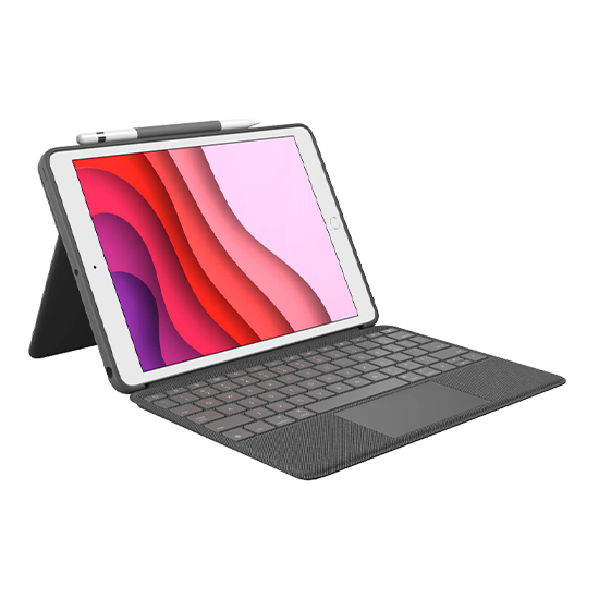 Logitech Combo Touch iPad 10,2 7/8/9.Gen QWERTY (IT) - Grey 