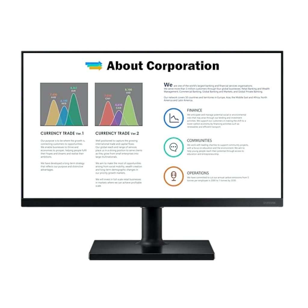 ECRAN 27 SAMSUNG LF27T450FQR NOIR FHD1920x1080 IPS 16:9 5ms 250cd/m   75Hz  2xH