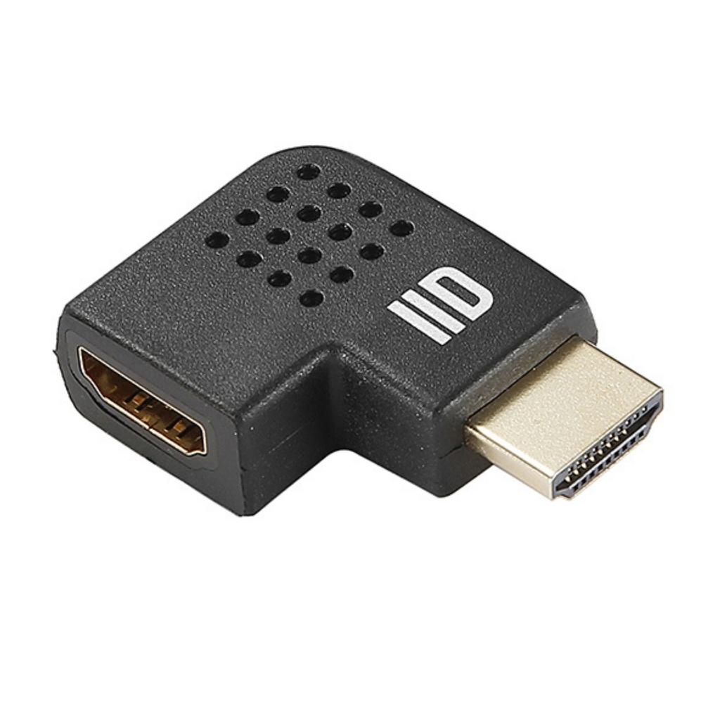 Adaptateur HDMI coudé à 90  horizontal connecteur or