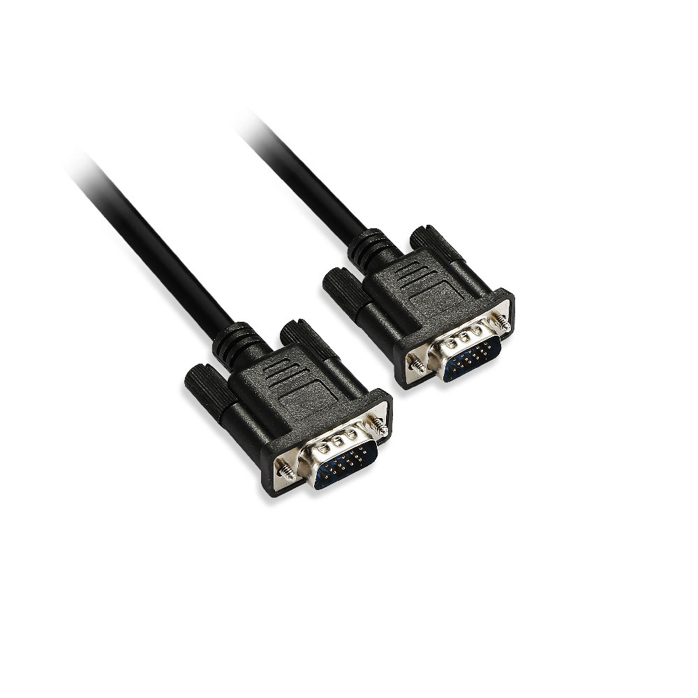C ble VGA m le/m le 1.8m noir full HD vendu en SACHET gaine 5,8mm