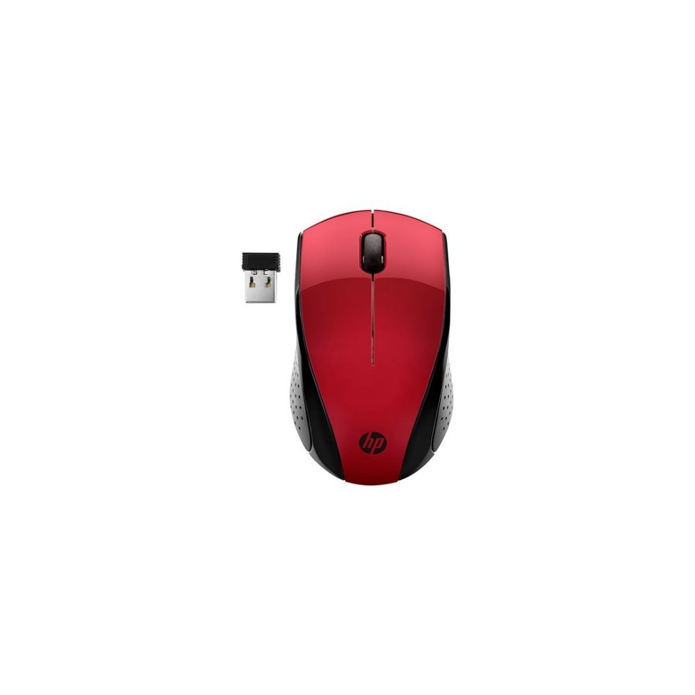 HP 220 Rouge - Souris sans fil Résolution capteur 1300 dpi connexion 2,4 Ghz 3 b