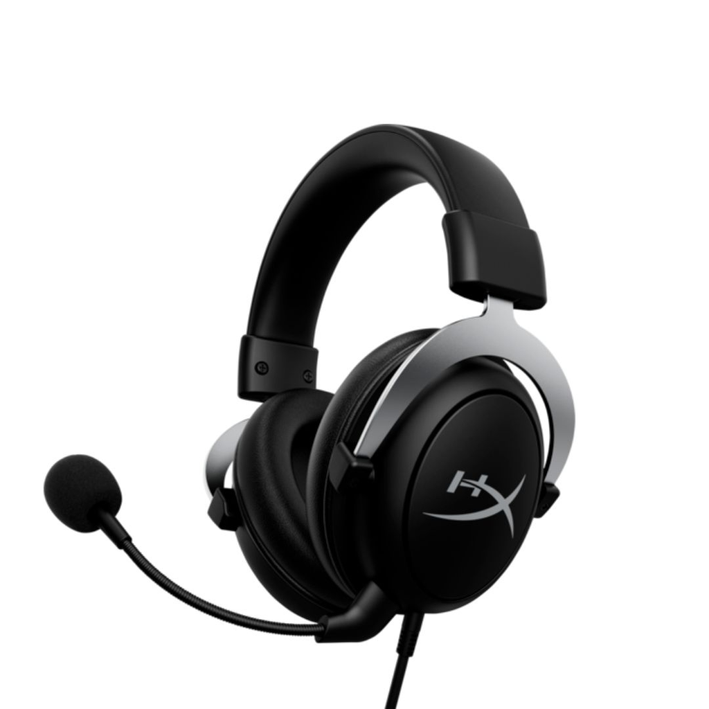 HyperX CloudX Noir Argent - Casque-micro de jeu filaire, cadre aluminium et cous