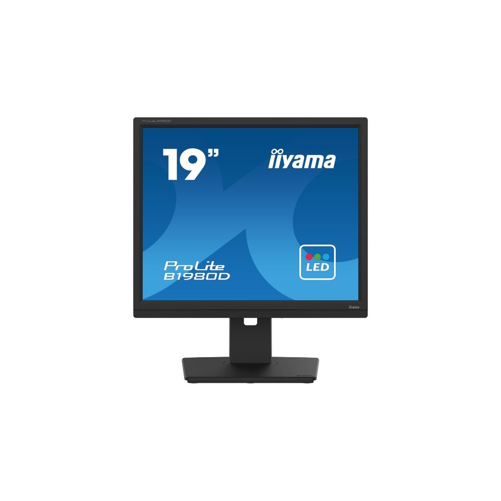 Ecran IIYAMA 19'' Noir LED dalle TN 5:4 1280x1024  5ms 250 cd/m  15cm pied régla