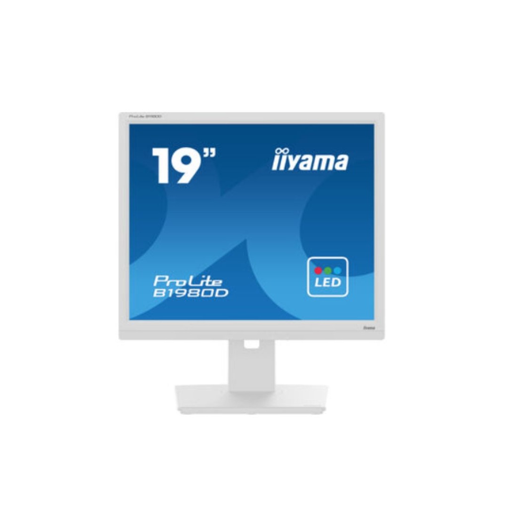 Ecran IIYAMA 19'' Blanc LED dalle TN 5:4 1280x1024  5ms 250 cd/m  VGA DVI  15cm