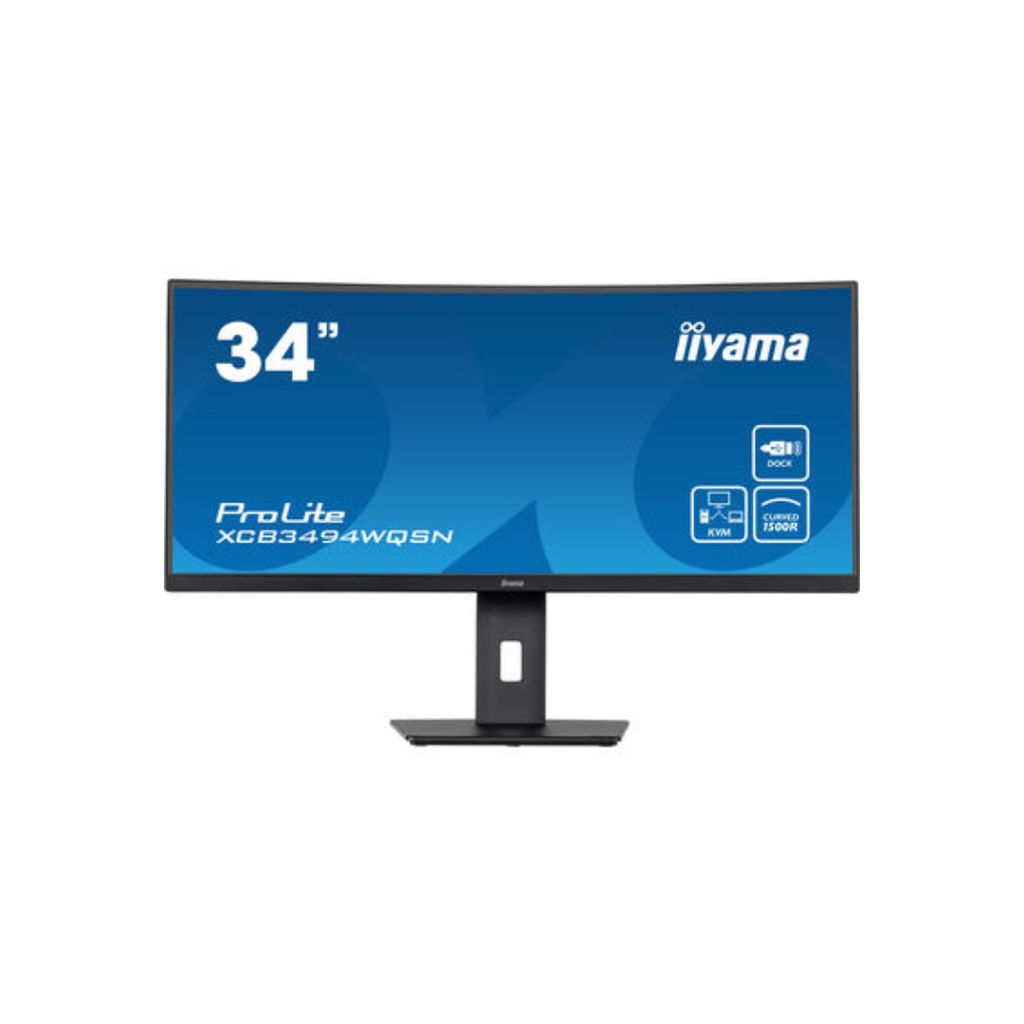 Ecran IIYAMA 34 Noir VA 21:9 incurvé 4ms 3440x1440 UWQHD 0.4ms 300 cd/m  HPs 1x