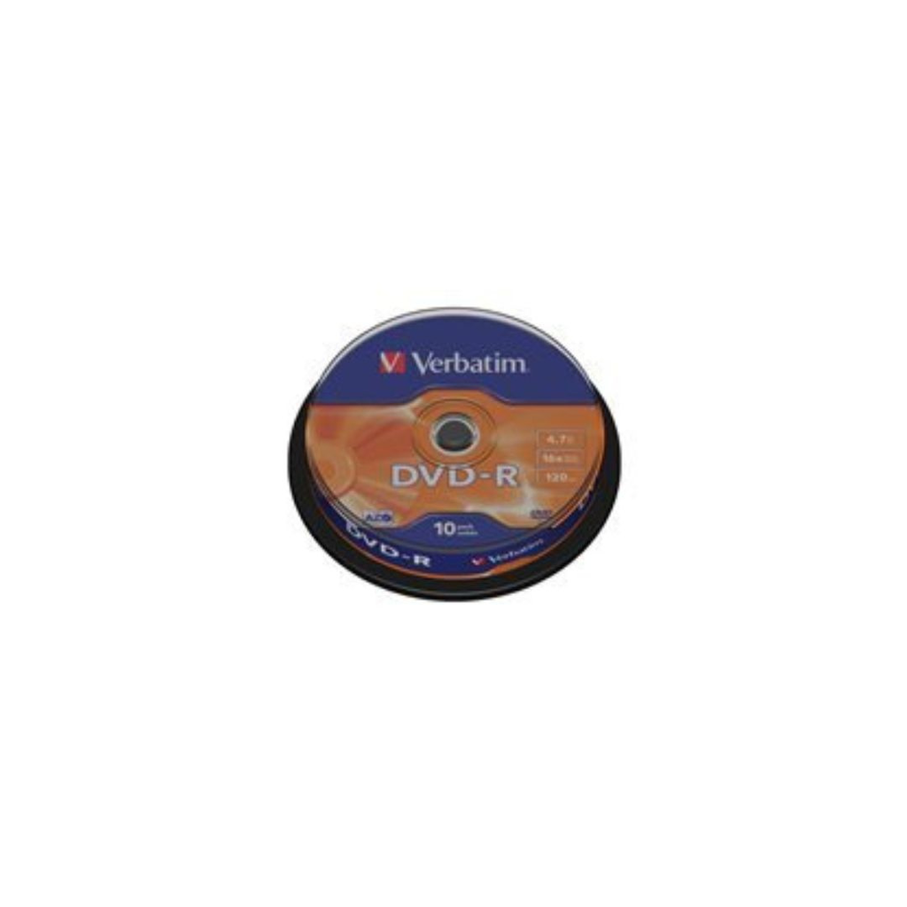 DVD-R AZO VERBATIM 4.7GB 16X MATT SILVER SURFACE SPINDLE DE 10