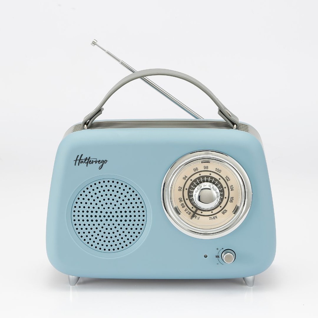 Enceinte/Radio rétro HALTERREGO , RMS 5W, Bluetooth, Radio FM, lecteur USB, Aux