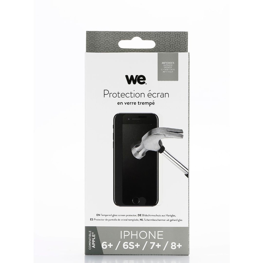 ***WE Verre trempé APPLE IPHONE 6+ / 6s+ / 7+ / 8+