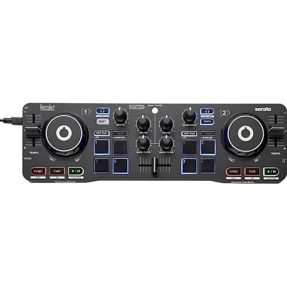 Hercules DJControl STARLIGHT controleur DJ Lite DJing avecSerato Interface audio