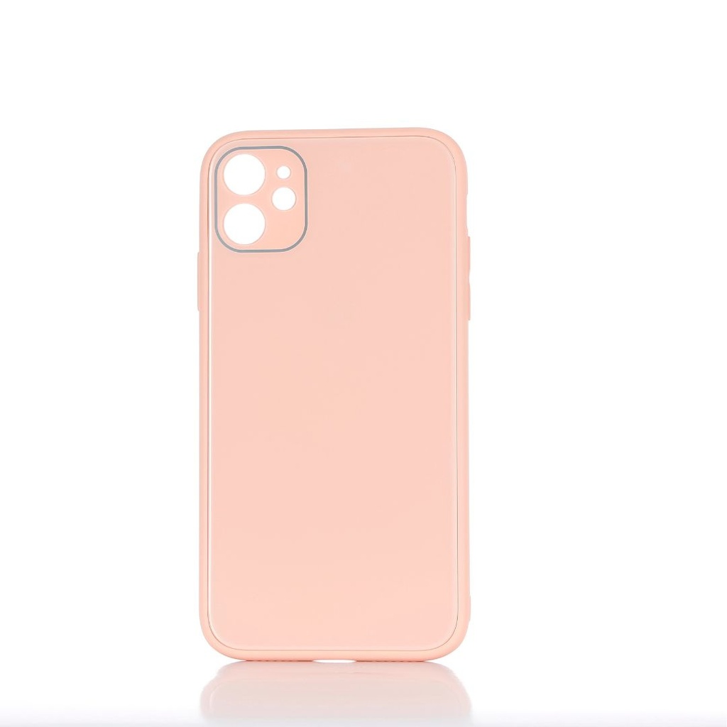 ***WE Coque de protection GLASS APPLE IPHONE 11 Rose poudré
