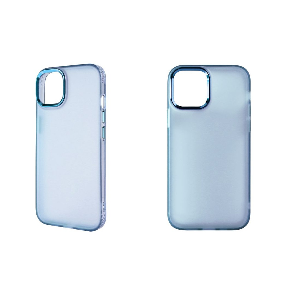 ***WE Coque colorée protection METALLIQUE IPHONE 12 / 12 PRO Bleu