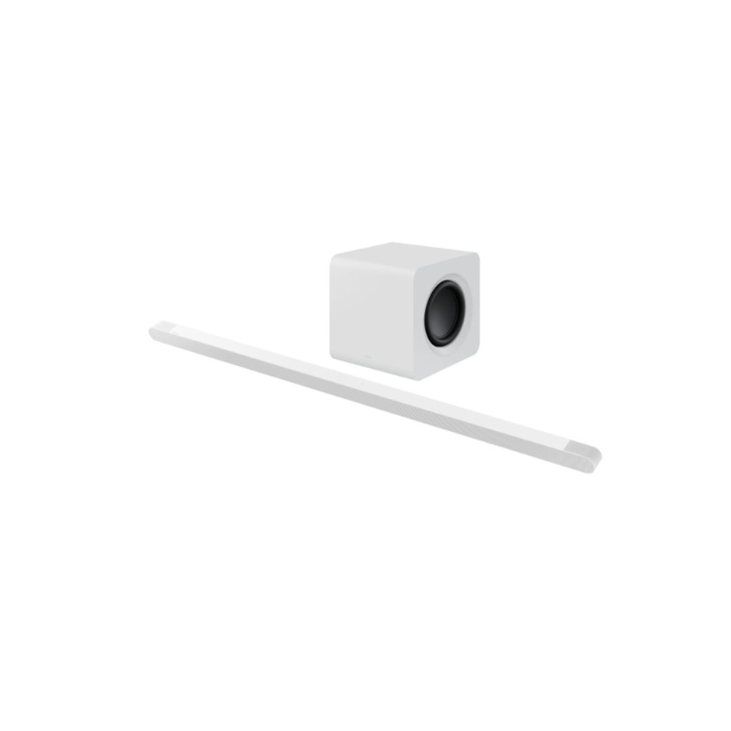 SAMSUNG Barre de son HW-S801B Blanche, Design ultra fin 3,8cm, Bluetooth/Wifi, D