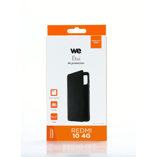 [WEFOLIOCLASSREDMI10] ***WE Etui folio CLASSIQUE XIAOMI REDMI 10 4G Noir
