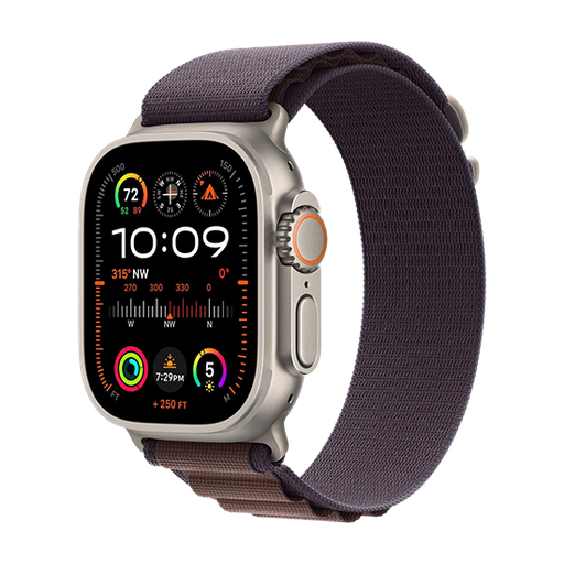 [194253828884] Watch Apple Watch Ultra 2 (2023) LTE 49mm Natural Titanium Case with Alpine Loop L - Indigo