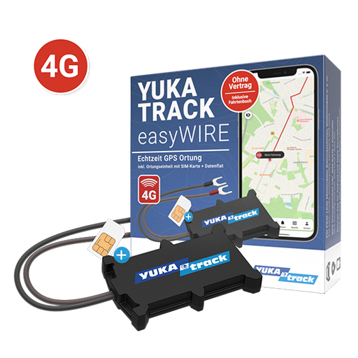 [792649847589] IoT YUKAtrack easyWire 4G AIO GPS Car Tracker with SIM + Data Flat