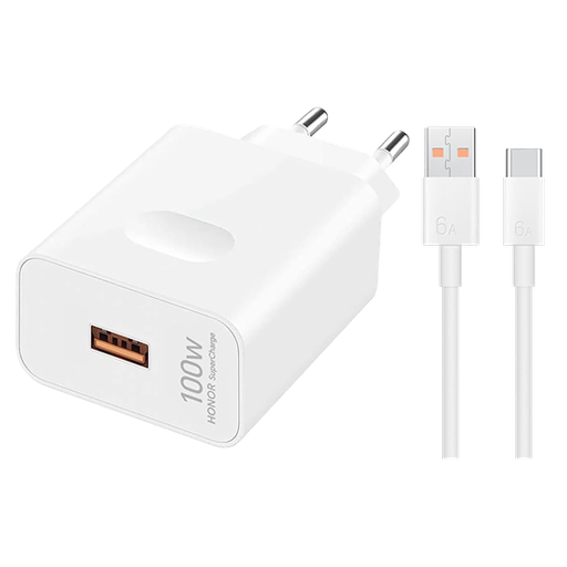 [6936520836949] Honor SuperCharge Power Adapter 100W Bulk - White