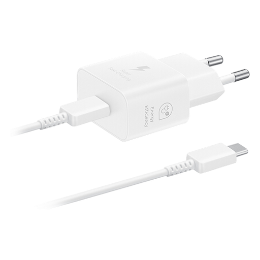 [8806094911985] Samsung 25W USB-C Fast Adapter EP-T2510 with Cable - White