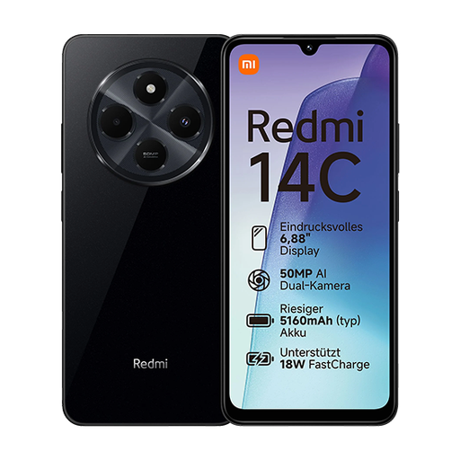 [6941812798218] Xiaomi Redmi 14C 4G Dual Sim 4GB RAM 128GB - Black