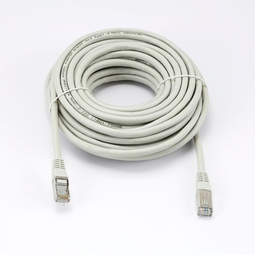 [0-CABRJ45D1000-6AFG] C ble RJ45 Male/Male droit CAT6A F/UTP - Longueur 10M - Gris - en sachet