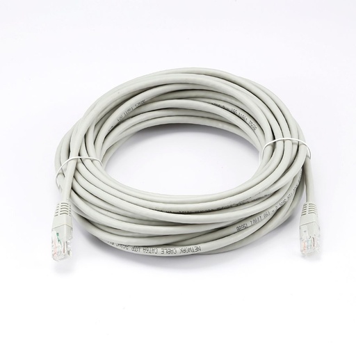 [0-CABRJ45D1000-6AUG] C ble RJ45 Male/Male droit CAT6A U/UTP - Longueur 10M - Gris - en sachet