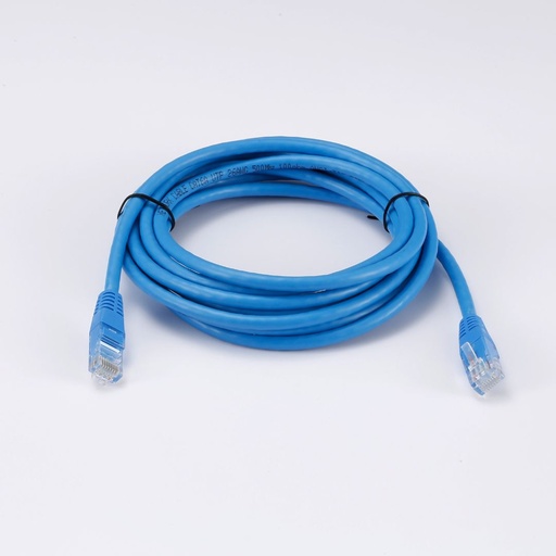 [0-CABRJ45D300-6AUB] C ble RJ45 Male/Male droit CAT6A U/UTP - Longueur 3M - Bleu - en sachet