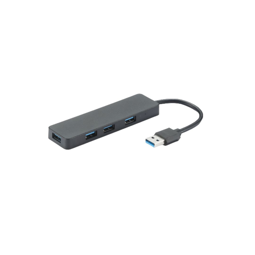[0-HUBUSB4PORT30] Hub USB 4 ports USB 3.2 gen 1 (USB 3.0) pour PC, PC portable et MacBook - 15 cm