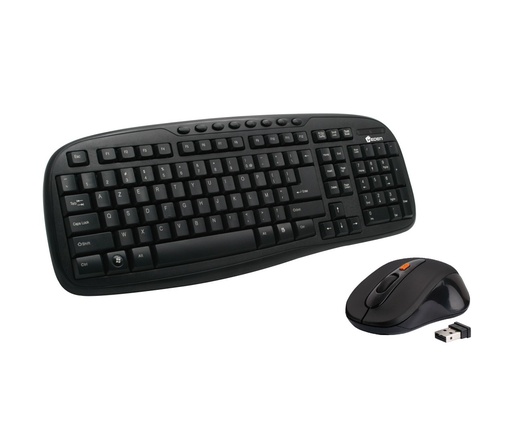 [0-KPC60WIFCA] Kit HEDENclavier multimedia & souris optiq 4 boutons ss fil,2.4G,noir