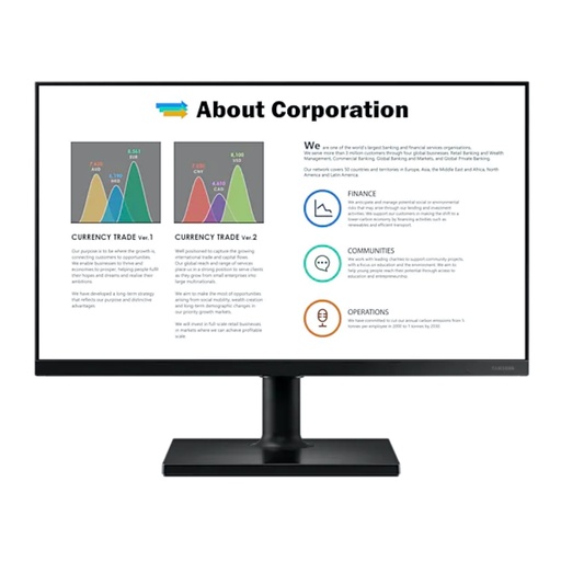 [LF24T450FQRXEN] ECRAN 24 SAMSUNG F24T450FQR NOIR FHD1920x1080 IPS 16:9 5ms 250cd/m   75Hz  2xHD
