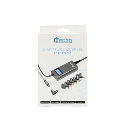 [0-PSMIP505V3] Chargeur HEDEN automatique universel et multifonctions 120W 8 connecteurs inclus