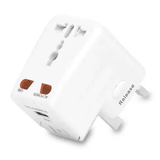 [D2ADPVOY1USBB] Adaptateur multi pays 1USB 1A blanc