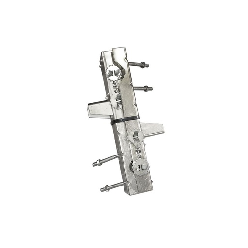 [D2CERCLDOUBLES] 2 cerclages doubles - déport 150mm - zingué blanc