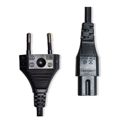 [D2CS150] C ble d'alimentation secteur en 8 2 p les m le/2 p les femelle 1m50