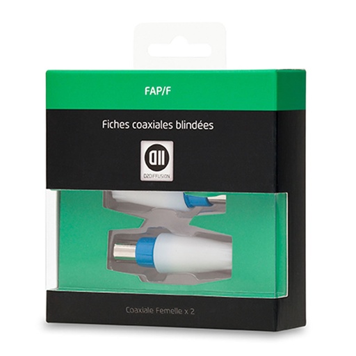 [D2FICCOAX2F] 2 Fiches Coax Femelle 9.52mm