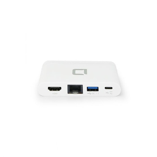 [D31730] DICOTA Station d'accueil portable Blanc 4-en-1 USB-A/USB-C Plug and play HDMI RJ