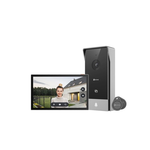[CS-HP5-R100-1W2TFC] EZVIZ Visiophonne HP5 - Alimentation sur 2 fils - Résolution 1080P - Déverrouill