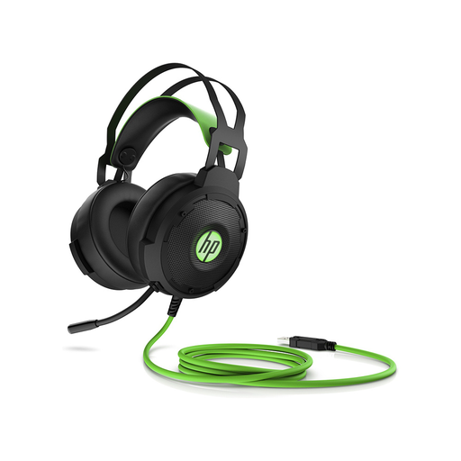 [4BX33AA#ABB] Casque Filaire de jeu Stereo HP Pavilion 600 Noir/vert surround virtuel 7.1, ban