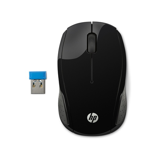 [X6W31AA#ABB] HP 200 Noire - Souris sans fil  1er prix, Forme Galbée, Résolution capteur 1000