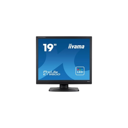 [E1980D-B1] Ecran IIYAMA 19'' Noir LED 5:4 1280x1024  5ms 250 cd/m  VGA DVI / E1980D-B1