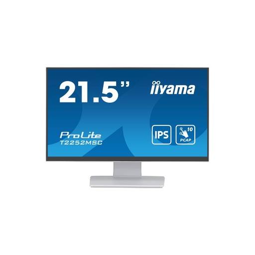 [T2252MSC-W2] Ecran IIYAMA 21,5 Blanc Tactile PCAP 10 points 1920x1080 dalle IPS ultra mince