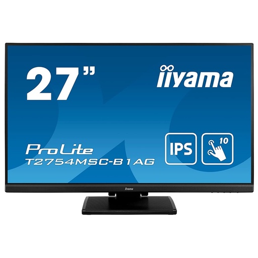 [T2754MSC-B1AG] Ecran IIYAMA 27 Tactile PCAP dalle IPS 10 points 4ms 1920x1080 VGA HDMI HPs2x2W