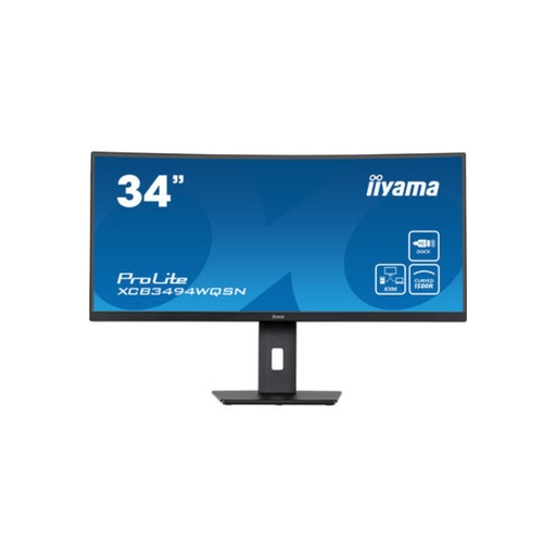 [XCB3494WQSN-B5] Ecran IIYAMA 34 Noir VA 21:9 incurvé 4ms 3440x1440 UWQHD 0.4ms 300 cd/m  HPs 1x