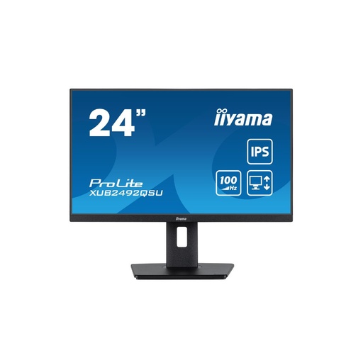 [XUB2492QSU-B1] Ecran IIYAMA 23,8 Noir IPS 16:9 0.5ms WQHD 2560x1440 300 cd/m  100Hz 1xHDMI 1xD