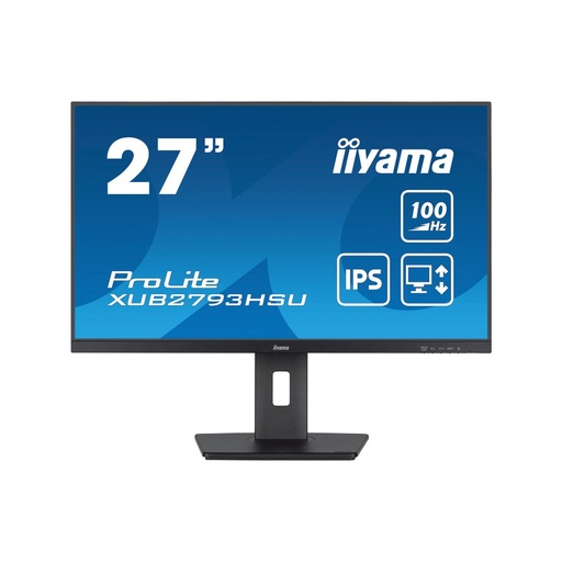 [XUB2793HSU-B6] Ecran IIYAMA 27'' Dalle IPS Ultra mince 1920x1080 16:9 100Hz 1ms 250cd/m2 HPs 1x