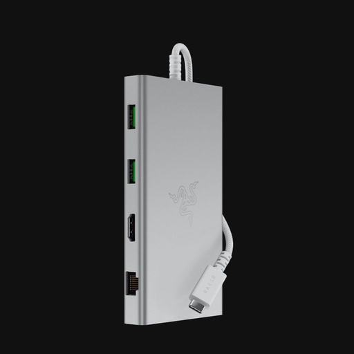 [RC21-02250200-R3M1] RAZER USB-C Dock - 11-Port USB-C Hub - HDMI 4K - son 7.1 - Mercury Edition