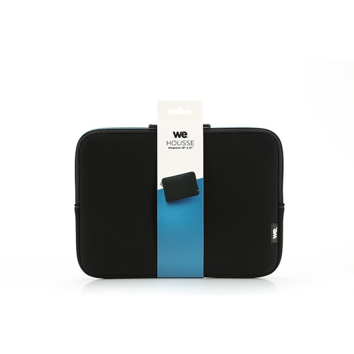 [SAC NEO1012N] HOUSSE NEOPRENE SLEEVE 10-12 NOIRE SURPIQURE BLEU CANARD épaisseur de 4mm