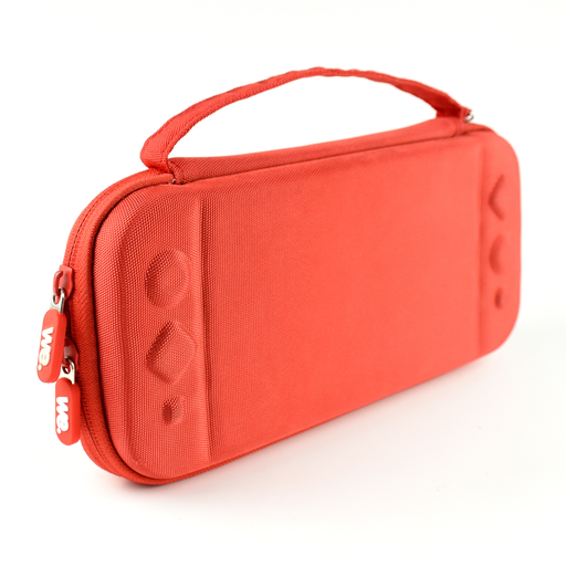 [SAC/NINTENDOSWO7RG] Etui de transport/rangement Nintendo Switch OLED rouge : Etui, protection base +