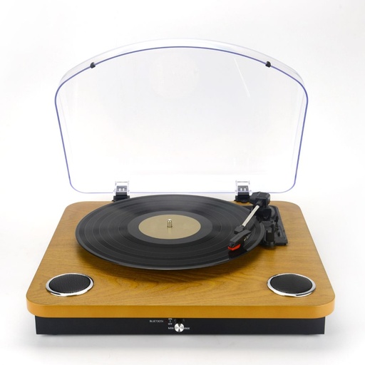 [0-CRH33800BOIS] Platine vinyle Halterrego CHELSEA avec HP intégrés/Couvercle, RMS 2*2W,RCA OUT,