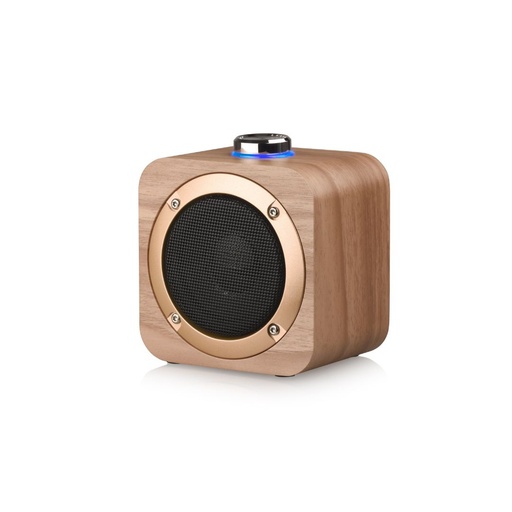 [0-HALENCBOISP] Enceinte Bluetooth Halterrego en bois , BT V5.0, RMS 3W ,  batterie rechargeable